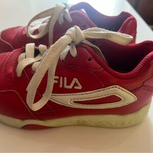 Fila Kids Red and White Sneakers